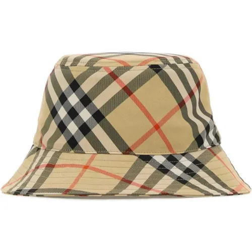 Hats, male, , Size: S Bucket Hat with Vintage Check - Burberry - Modalova