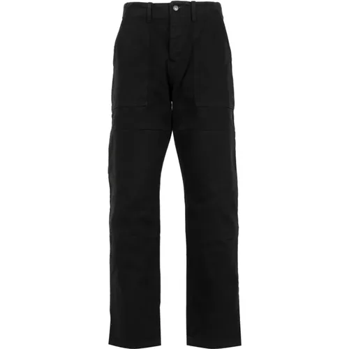 Straight Trousers, male, , Size: M Straight Cotton Trousers - Marcelo Burlon - Modalova