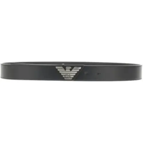 Belts, male, , Size: 100 CM Plate Belt Leather - Emporio Armani - Modalova