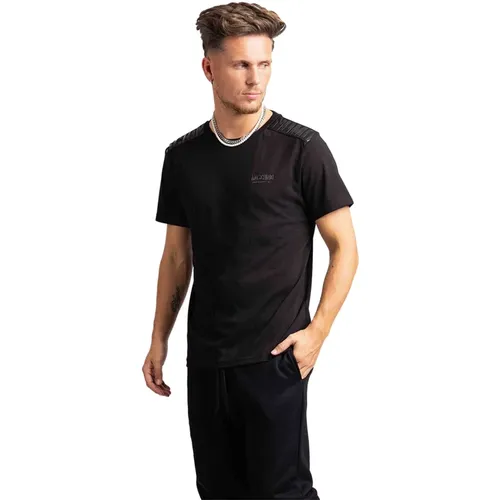 Tape Logo T-Shirt für Herren in Schwarz , Herren, Größe: L - Moschino - Modalova