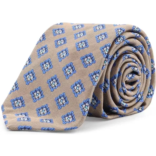Ties, male, , Size: ONE SIZE Silk Ties with Multicolored Pattern - Kiton - Modalova