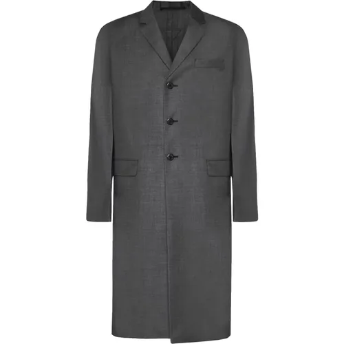 Classic Wool Coat , male, Sizes: L - Prada - Modalova