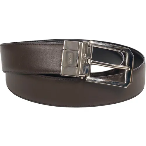 Reversible Leather Belt , male, Sizes: 120 CM - Ermenegildo Zegna - Modalova