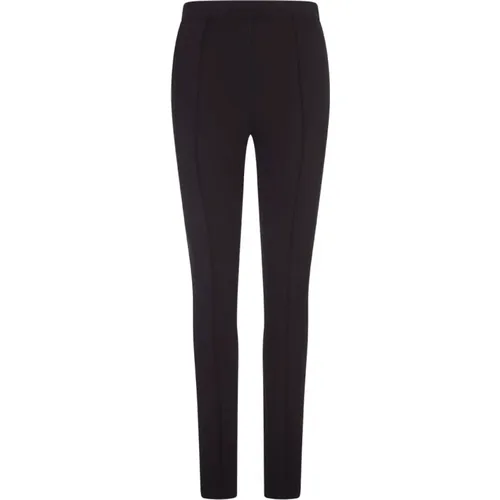 Schwarze Slim Fit High Waist Hose , Damen, Größe: 2XS - Moncler - Modalova