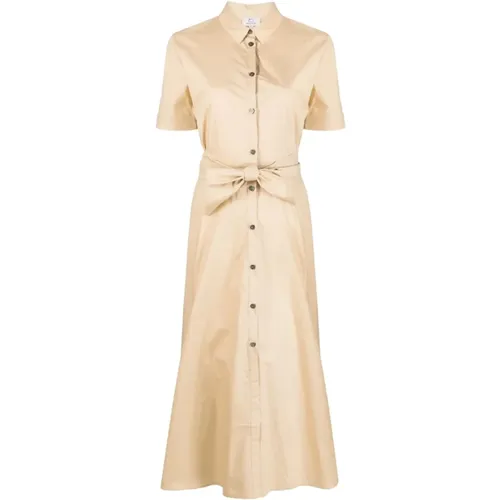 Popeline-Hemd-Kleid mit gebundenem Taillenband - Woolrich - Modalova