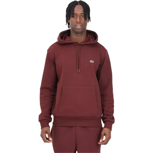 Bordeaux Hoodie Casual Herbst Winter , Herren, Größe: 2XL - Lacoste - Modalova