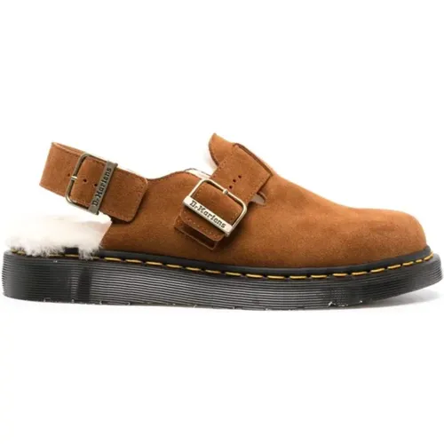 Mules, male, , Size: 10 US Shearling Mules in Pecan - Dr. Martens - Modalova