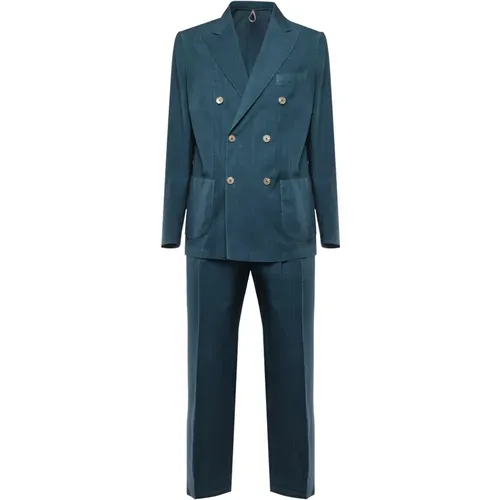 Double Breasted Suits, male, , Size: 3XL Avion Dress with Long Sleeves - Santaniello - Modalova