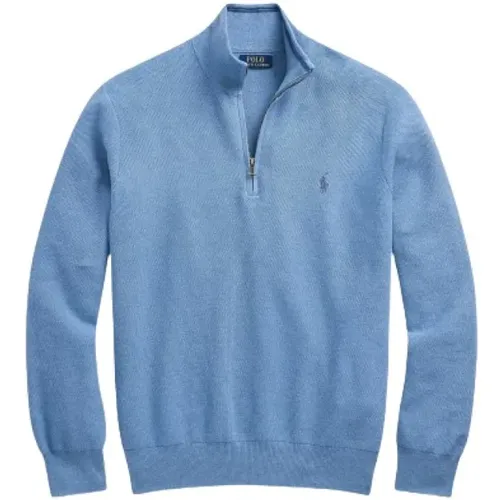 Honeycomb Cotton Half-Zip Sweater , Herren, Größe: S - Polo Ralph Lauren - Modalova