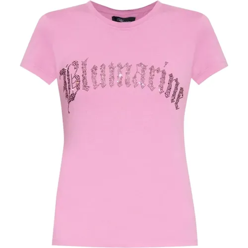 T-shirt with logo , Damen, Größe: S - Blumarine - Modalova