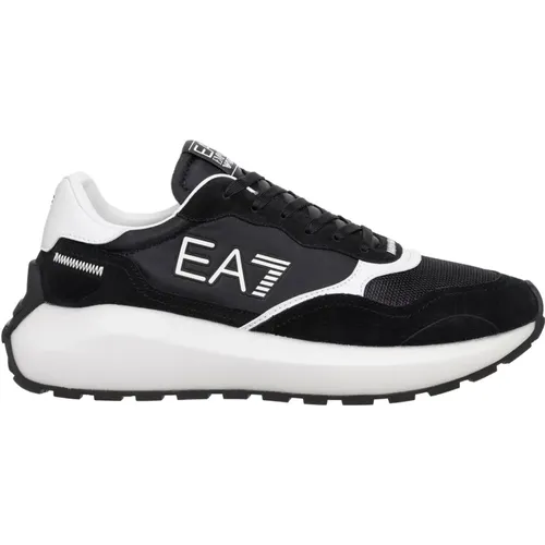 Sneakers mit Mehrfarbigem Muster und Schnürung , Herren, Größe: 41 EU - Emporio Armani EA7 - Modalova