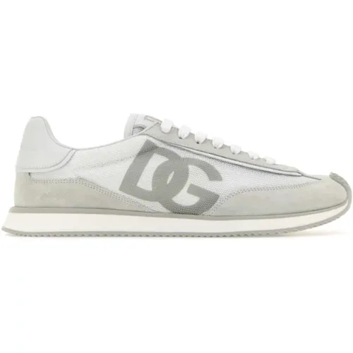 Zweifarbige Wildleder-Mesh-Sneaker , Herren, Größe: 42 EU - Dolce & Gabbana - Modalova