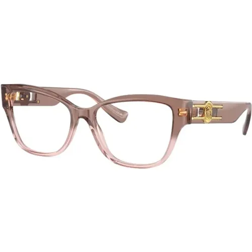 Rosa Optische Brille für den täglichen Gebrauch , Damen, Größe: 54 MM - Versace - Modalova