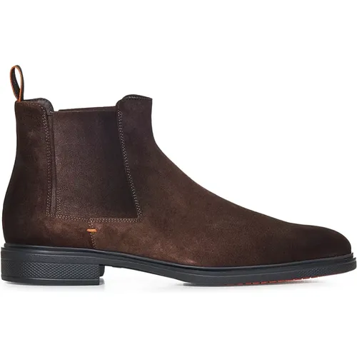 Chelsea Boots, male, , Size: 8 1/2 US Chelsea Ankle Boots Elegant Style - Santoni - Modalova