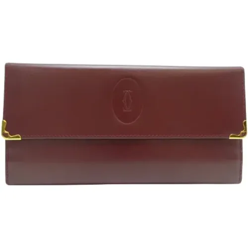 Pre-owned Wallets, female, , Size: ONE SIZE Pre-owned Leather wallets - Cartier Vintage - Modalova