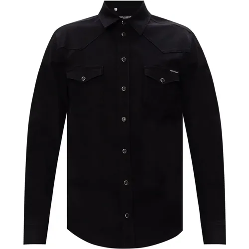 Cotton Shirt for Men , male, Sizes: S - Dolce & Gabbana - Modalova