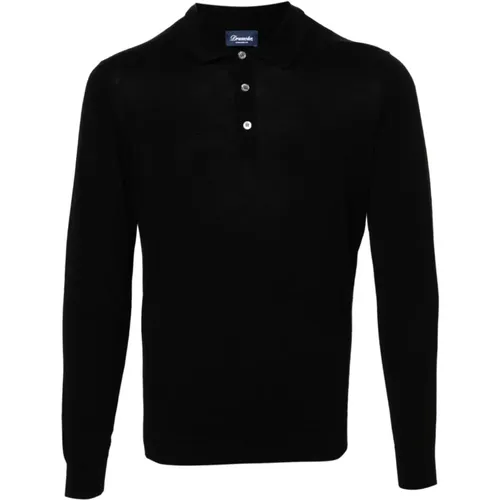 Sweater Polo Rasato , male, Sizes: M - Drumohr - Modalova