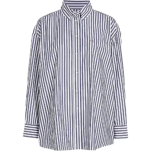 Oversized Striped Shirt , female, Sizes: 2XS, S - Tommy Jeans - Modalova