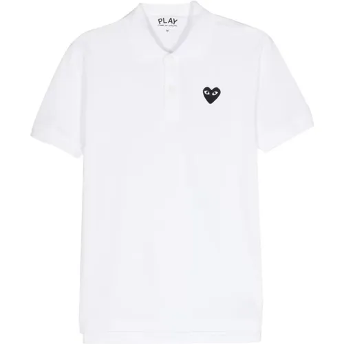 Piqué Weave Polo T-shirt , Herren, Größe: L - Comme des Garçons Play - Modalova