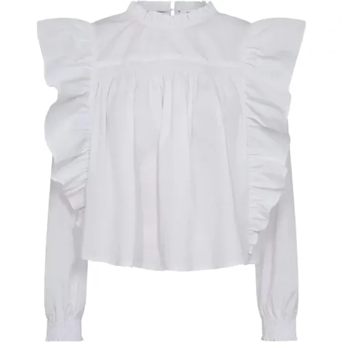 Cotton Crisp Frill Blouse , female, Sizes: L, S - Co'Couture - Modalova