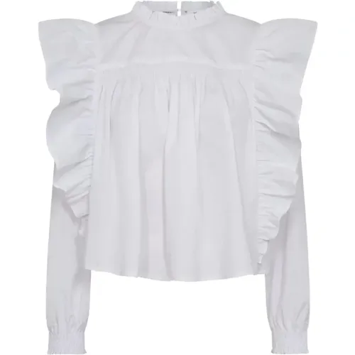 Cotton Crisp Frill Blouse , female, Sizes: L, XL - Co'Couture - Modalova