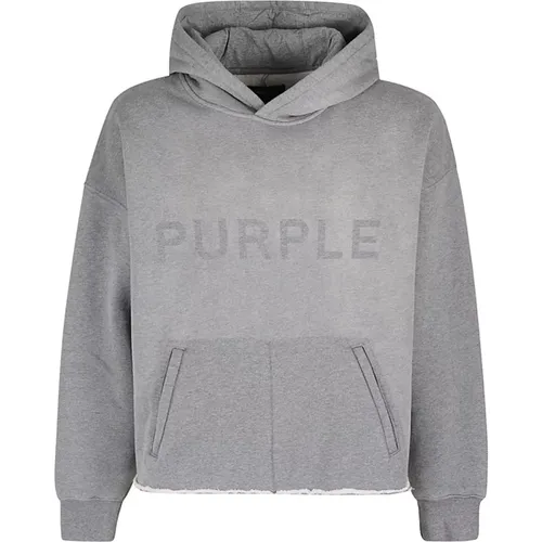 Warmes Fleece-Hoodie , Herren, Größe: M - Purple Brand - Modalova