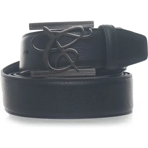 Belts, male, , Size: 120 CM Leather Belt - Canali - Modalova