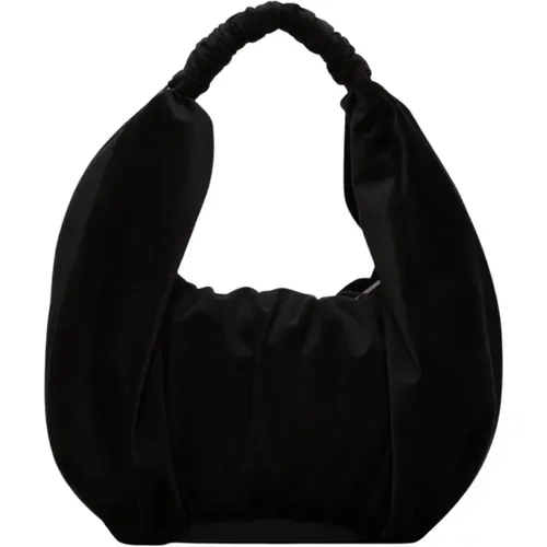 Gerüschte Schwarze Handtasche - JW Anderson - Modalova