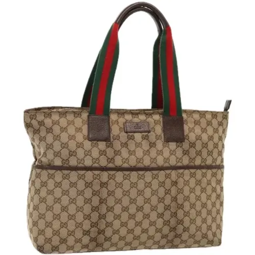 Pre-owned Tote Bags, female, , Size: ONE SIZE Pre-owned Canvas handbags - Gucci Vintage - Modalova