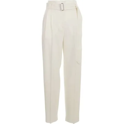 White Wool Trousers Ss23 , female, Sizes: S, 2XS - Max Mara - Modalova