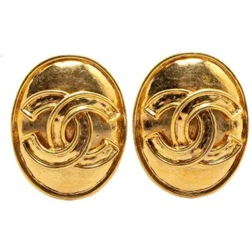 Pre-owned Jewellery, female, , Size: ONE SIZE Pre-owned Metal earrings - Chanel Vintage - Modalova