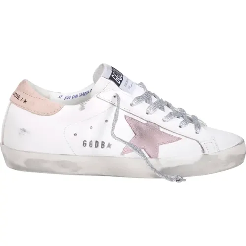 Super-Star Leather Sneakers , female, Sizes: 7 UK, 5 UK, 3 UK - Golden Goose - Modalova