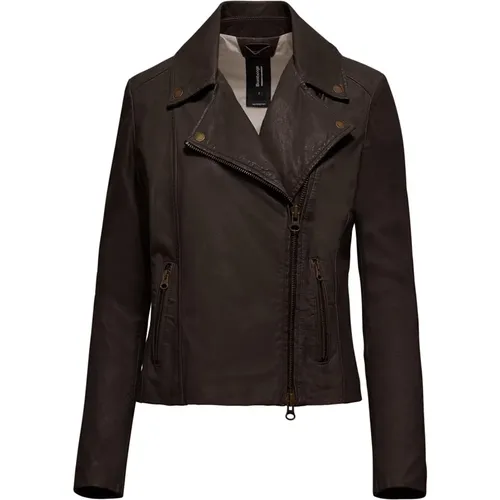 Leather Jackets, female, , Size: XL Leather Biker Jacket - BomBoogie - Modalova