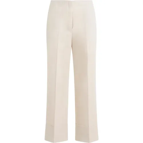 Neutral Cotton Pants Loose Creases , female, Sizes: 3XS, 2XS - Theory - Modalova