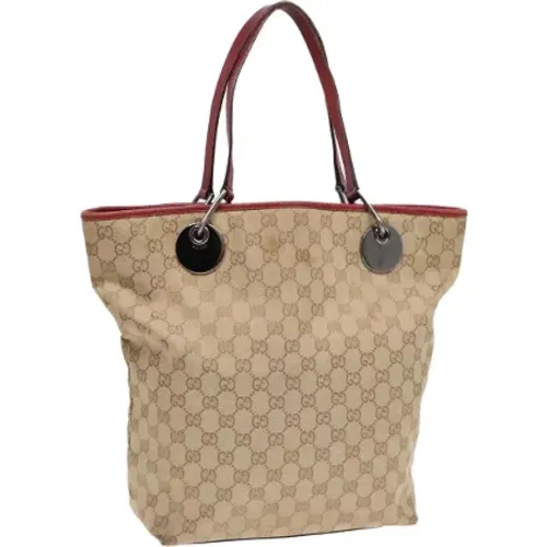 Pre-owned Tote Bags, female, , Size: ONE SIZE Pre-owned Canvas handbags - Gucci Vintage - Modalova