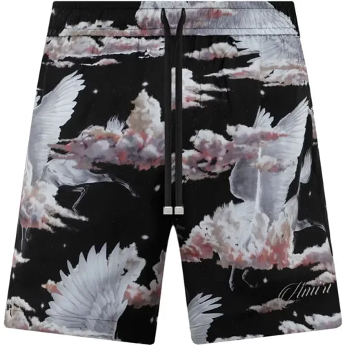 Graphic-Print Pyjama Shorts , male, Sizes: M - Amiri - Modalova