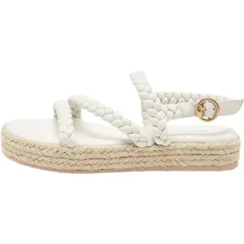 Pre-owned Sandals, female, , Size: 6 1/2 US Pre-owned Leather espadrilles - Gianvito Rossi Pre-owned - Modalova