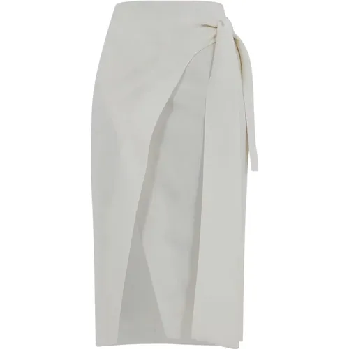 Wrap Skirt with Front Slit , female, Sizes: M, S - Semicouture - Modalova