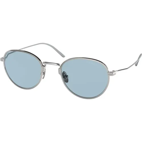 Silver/Blue Sunglasses PR 53Ws , male, Sizes: 50 MM - Prada - Modalova