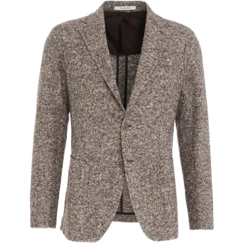 Blazers, male, , Size: M Grey Blazer for Men - Tagliatore - Modalova