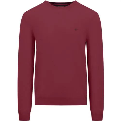 Merino Cashmere O-Neck Pullover , Herren, Größe: XL - FYNCH-HATTON - Modalova