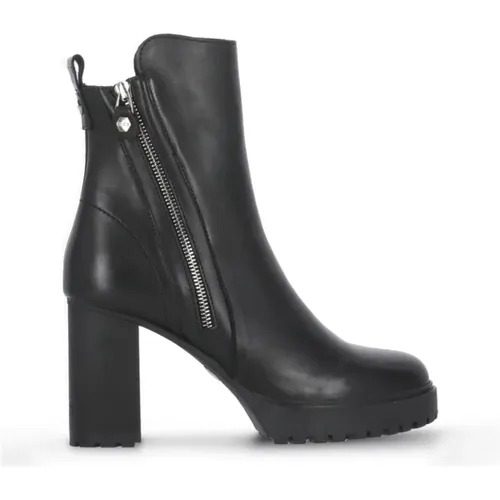 Schwarze Lederstiefel für Damen , Damen, Größe: 38 EU - Cult - Modalova