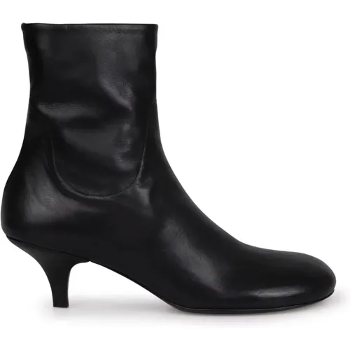 Smooth grain round-toe leather boots , female, Sizes: 7 UK, 3 UK, 4 UK - Marsell - Modalova