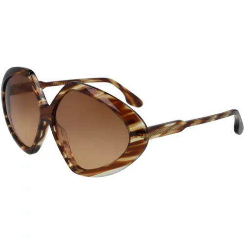 Braune Acetat Sonnenbrille - Victoria Beckham - Modalova