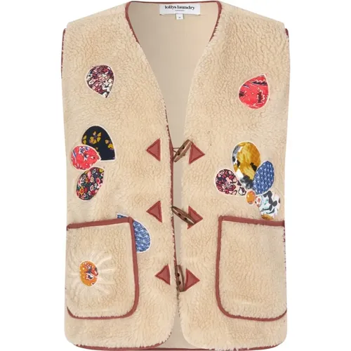 Teddy Quality Vest with Colorful Patches , female, Sizes: L, XL - Lollys Laundry - Modalova