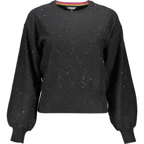 Schwarzer Damen-Polyesterpullover , Damen, Größe: XS - Desigual - Modalova