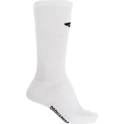 Socks, male, , Size: XL Cotton socks with logo - Dsquared2 - Modalova