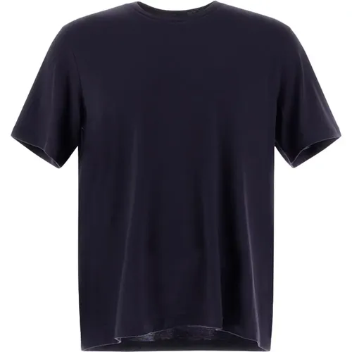 Blau Regular Fit Kurzarm T-Shirt , Herren, Größe: 5XL - Herno - Modalova