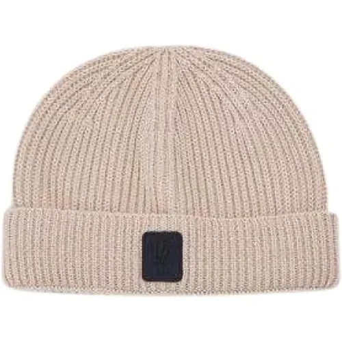 Beanies, male, , Size: ONE SIZE Cashmere Fisherman Beanie with Bolt Badge - Neil Barrett - Modalova