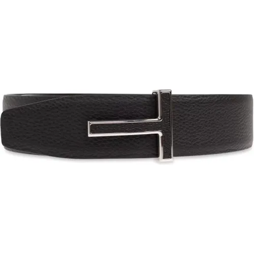 Belts, male, , Size: 95 CM Leather belt - Tom Ford - Modalova